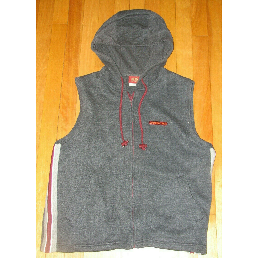 Womens Red Oak Sportswear Virginia Tech Vest Size M Gray